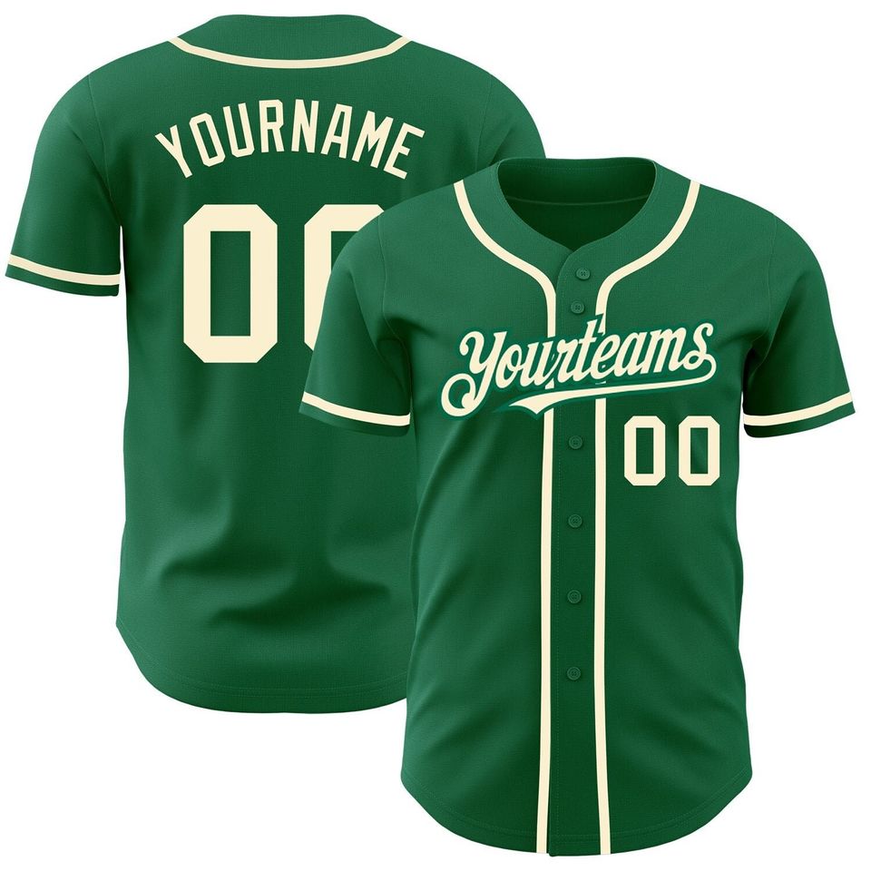 Kelly Green Baseball Jersey, Christmas Jersey, Irish jersey