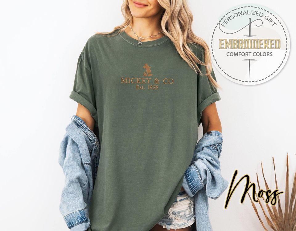 Embroidered Mickey & Co Est. 1928 Shirt