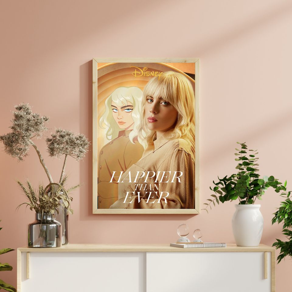 Billie Eilish Happier Than Ever Poster, Hit Me Hard And Soft, Gift