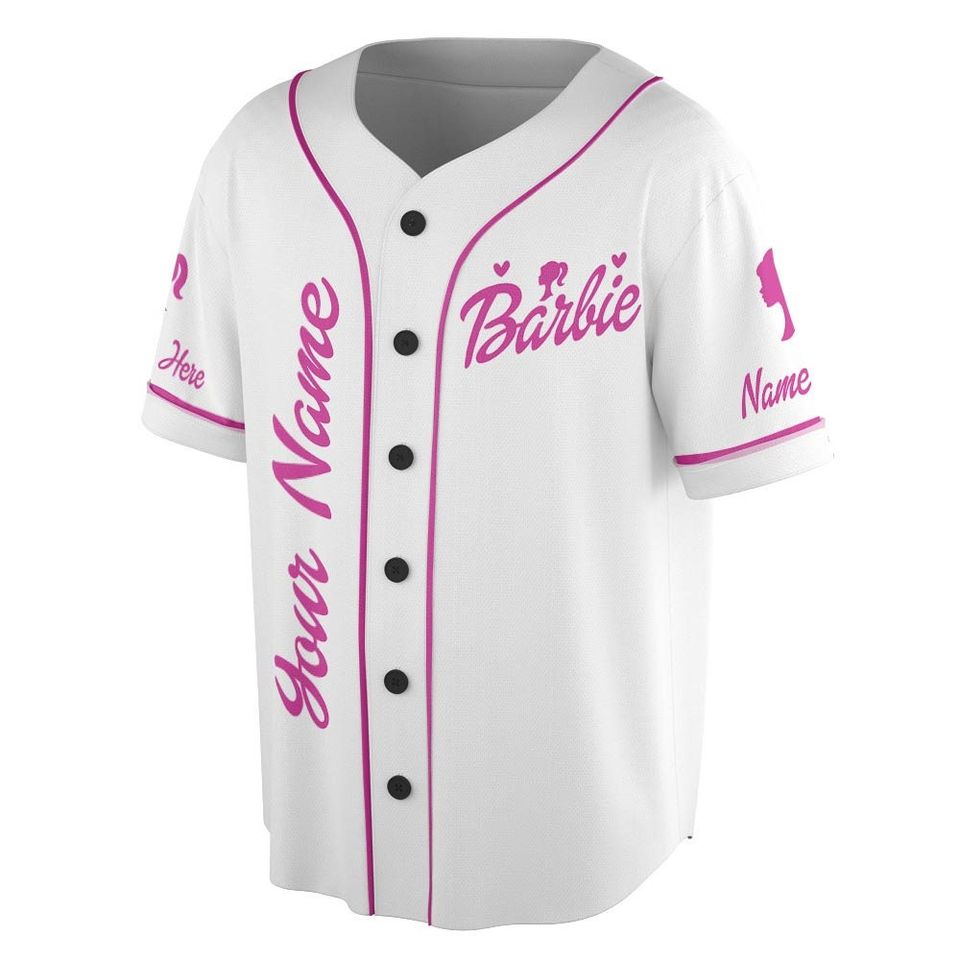 Custom Name Barbie Baseball Jersey