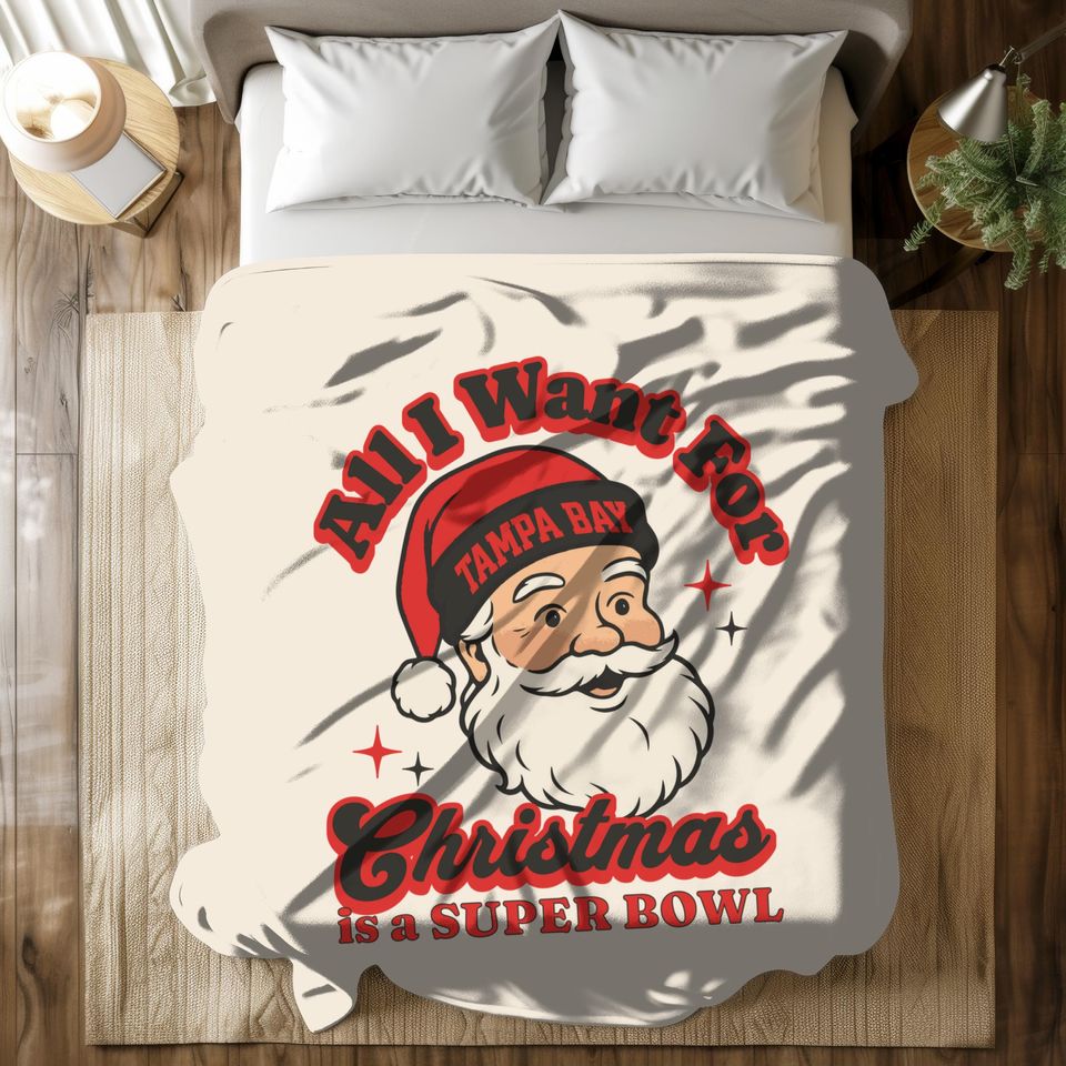 Tampa Bay Football Fleece Blanket - Christmas Super Bowl Gift for Buccaneers Fans