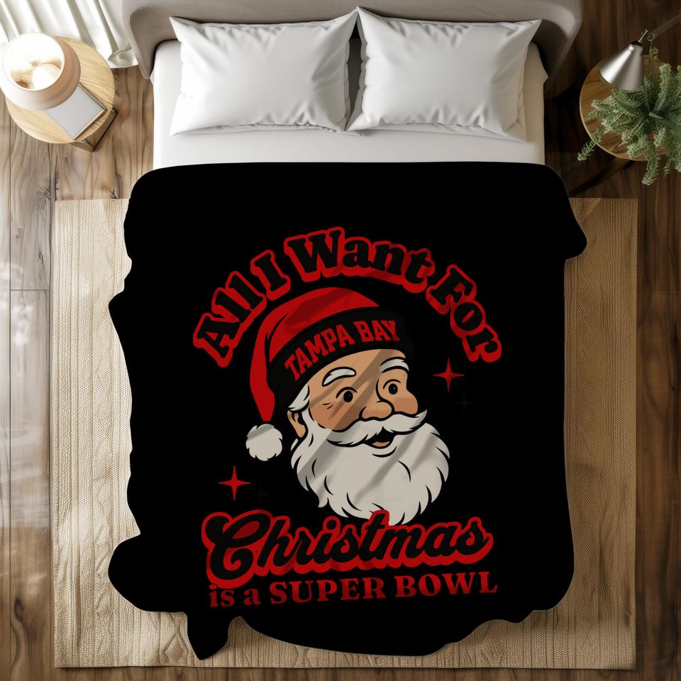 Tampa Bay Football Fleece Blanket - Christmas Super Bowl Gift for Buccaneers Fans