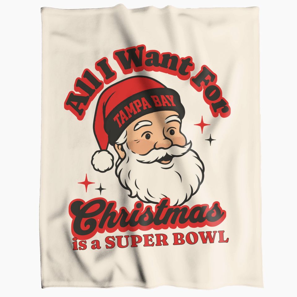 Tampa Bay Football Fleece Blanket - Christmas Super Bowl Gift for Buccaneers Fans
