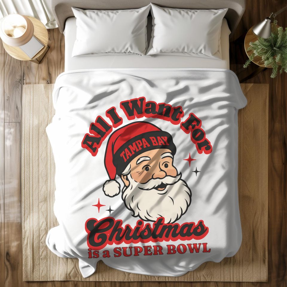 Tampa Bay Football Fleece Blanket - Christmas Super Bowl Gift for Buccaneers Fans