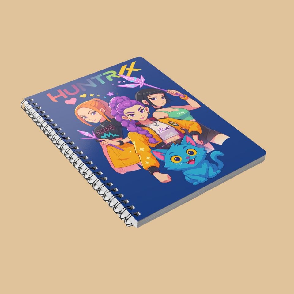 K-Pop Personalised Demon Hunter Huntrix Spiral Notebook,