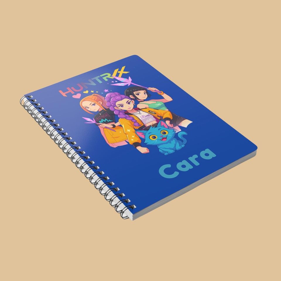 K-Pop Personalised Demon Hunter Huntrix Spiral Notebook,