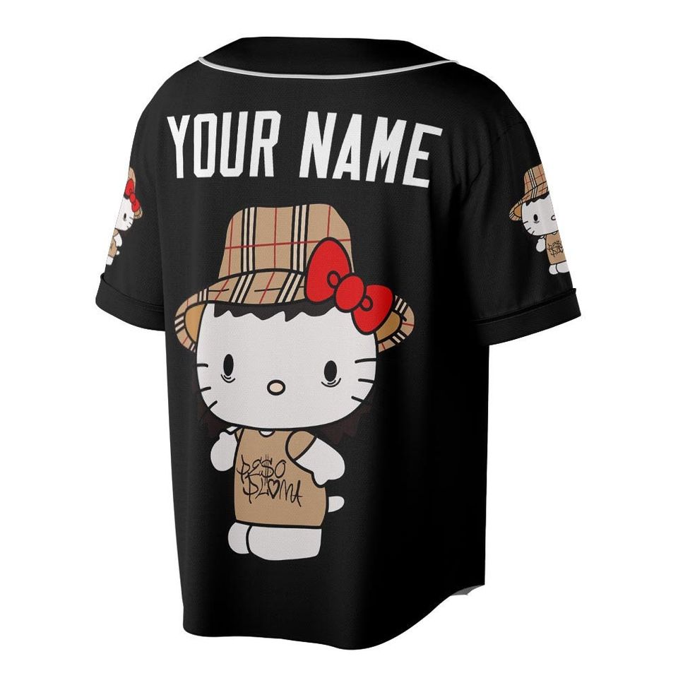 Custom Name Peso Pluma Baseball Jersey, Hello Kitty Peso Pluma Tour