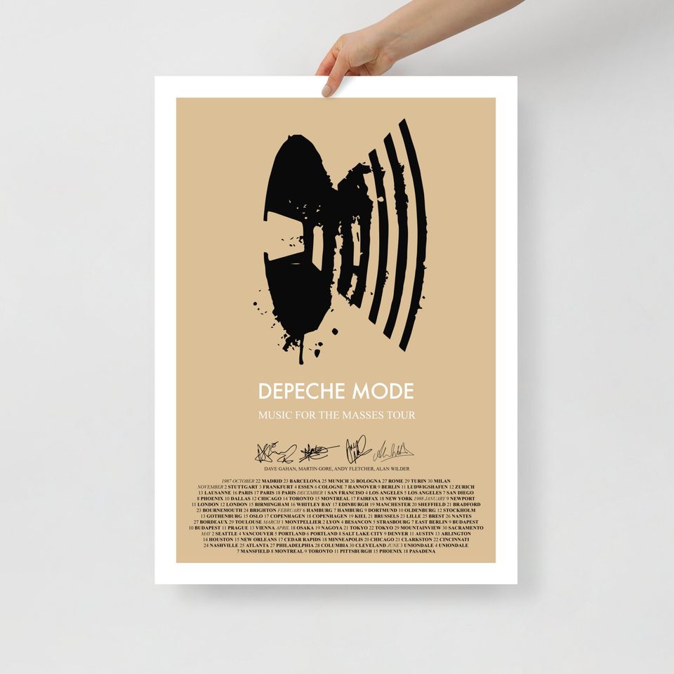 Depeche Mode 1987 Tour Vertical Poster