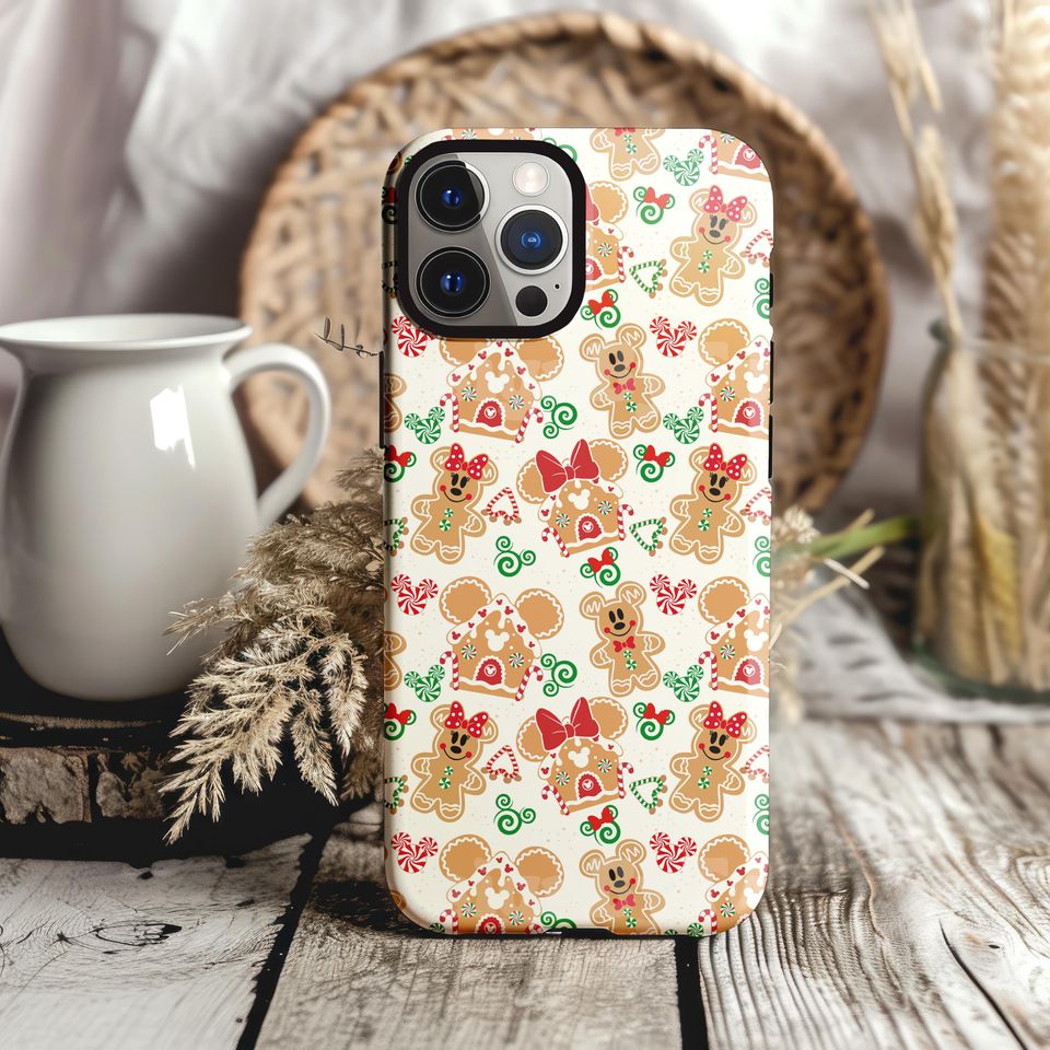 Gingerbread Mickey Mouse Christmas Iphone Case, Cartoon Phone Case, Gift for Fan