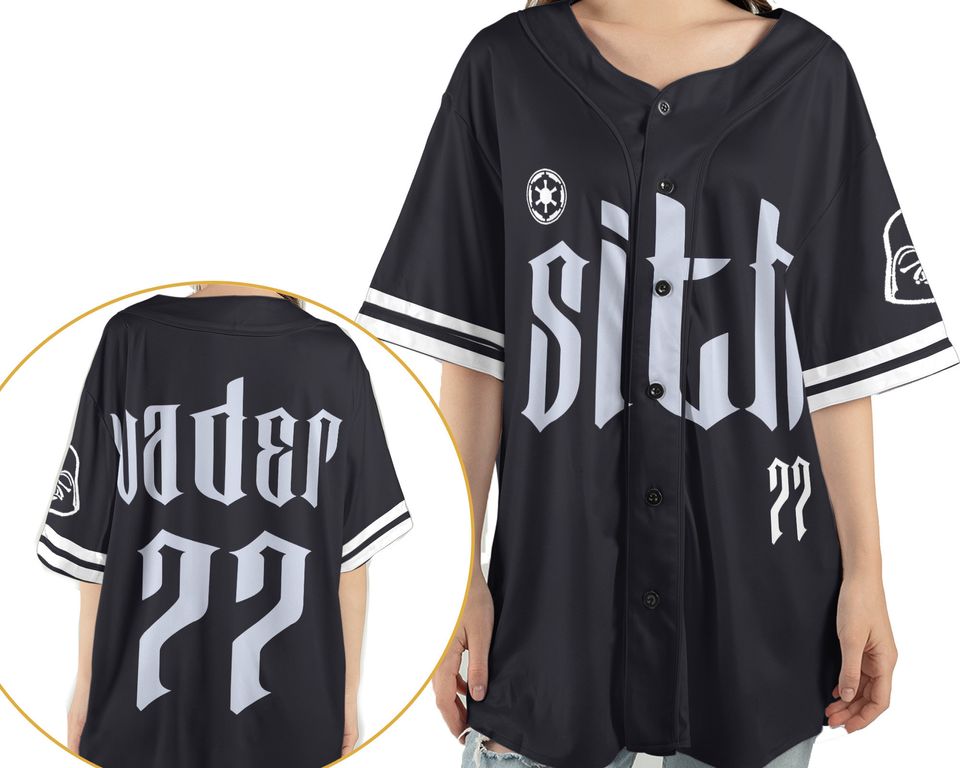 Darth Vader Sith Lord 77 StarWars 2 Sided Baseball Jersey Shirt
