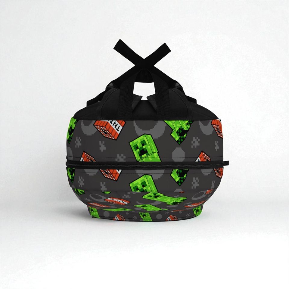 Personalized Minecraft Inspired Backpack, Gamer School Bag