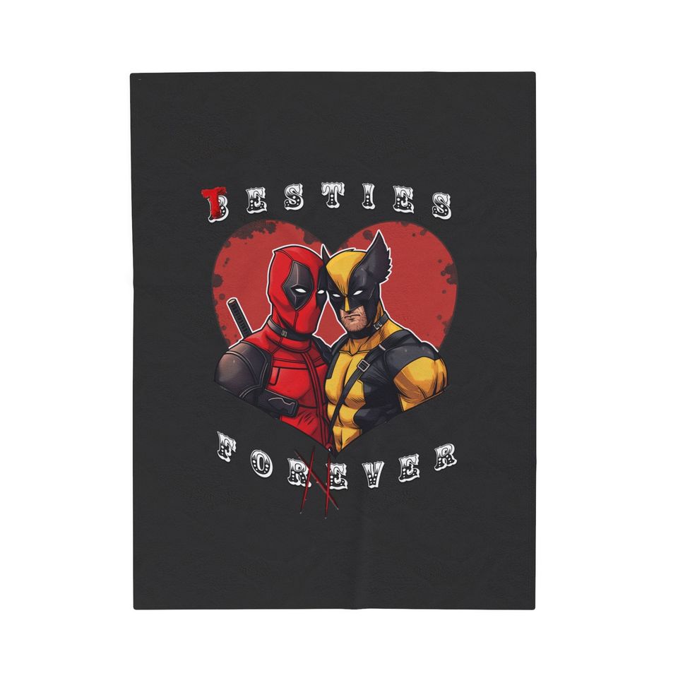 Deadpool and Wolverine, Besties Forever,    Super Soft    Plush Blanket