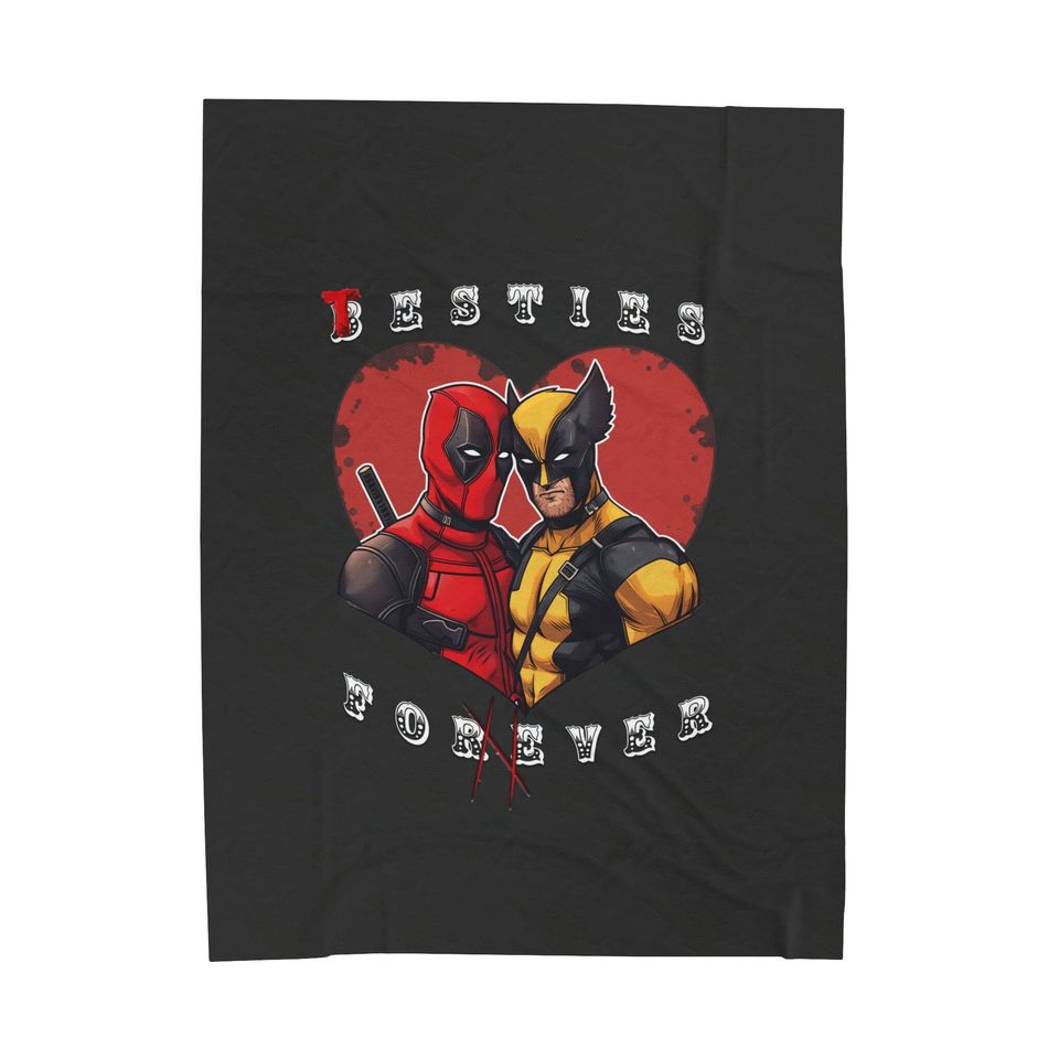 Deadpool and Wolverine, Besties Forever,    Super Soft    Plush Blanket