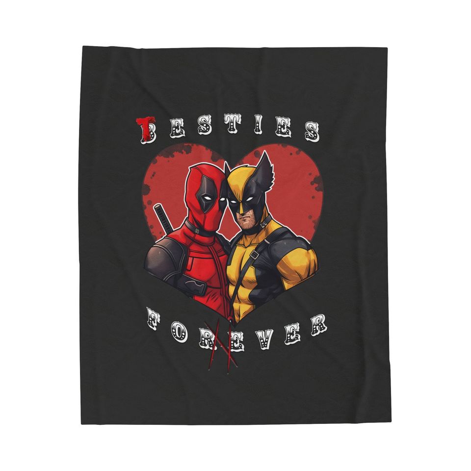 Deadpool and Wolverine, Besties Forever,    Super Soft    Plush Blanket