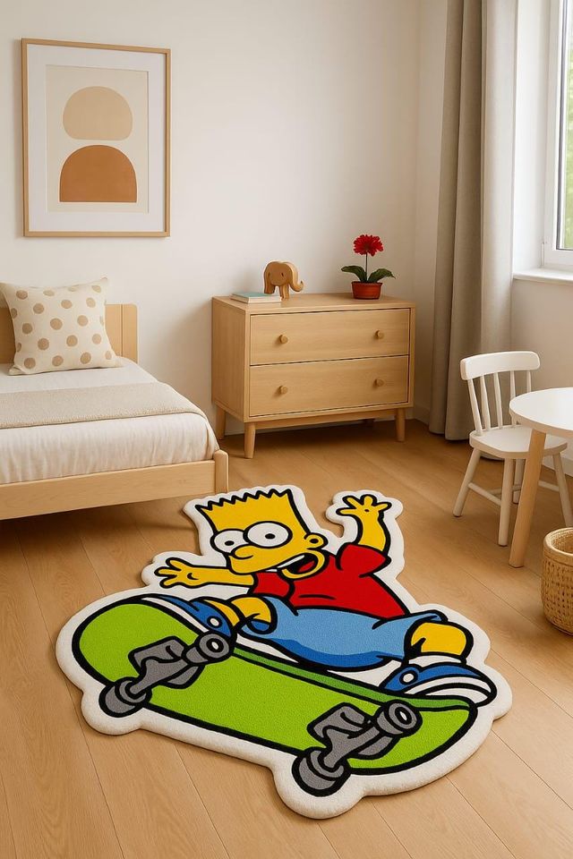 Bart Simpson Skateboard Rug