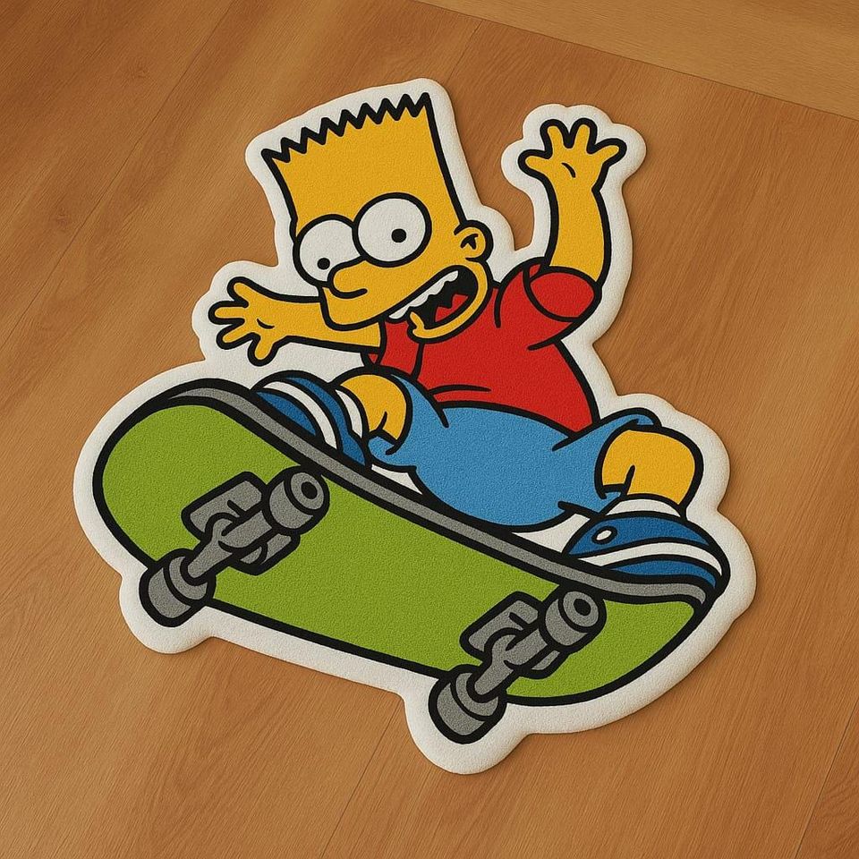 Bart Simpson Skateboard Rug