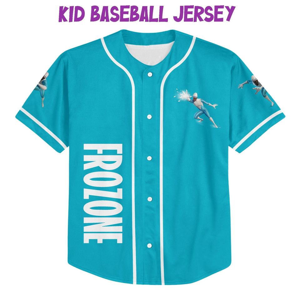 Personalized Disney The Incredibles Frozone Baseball Jersey
