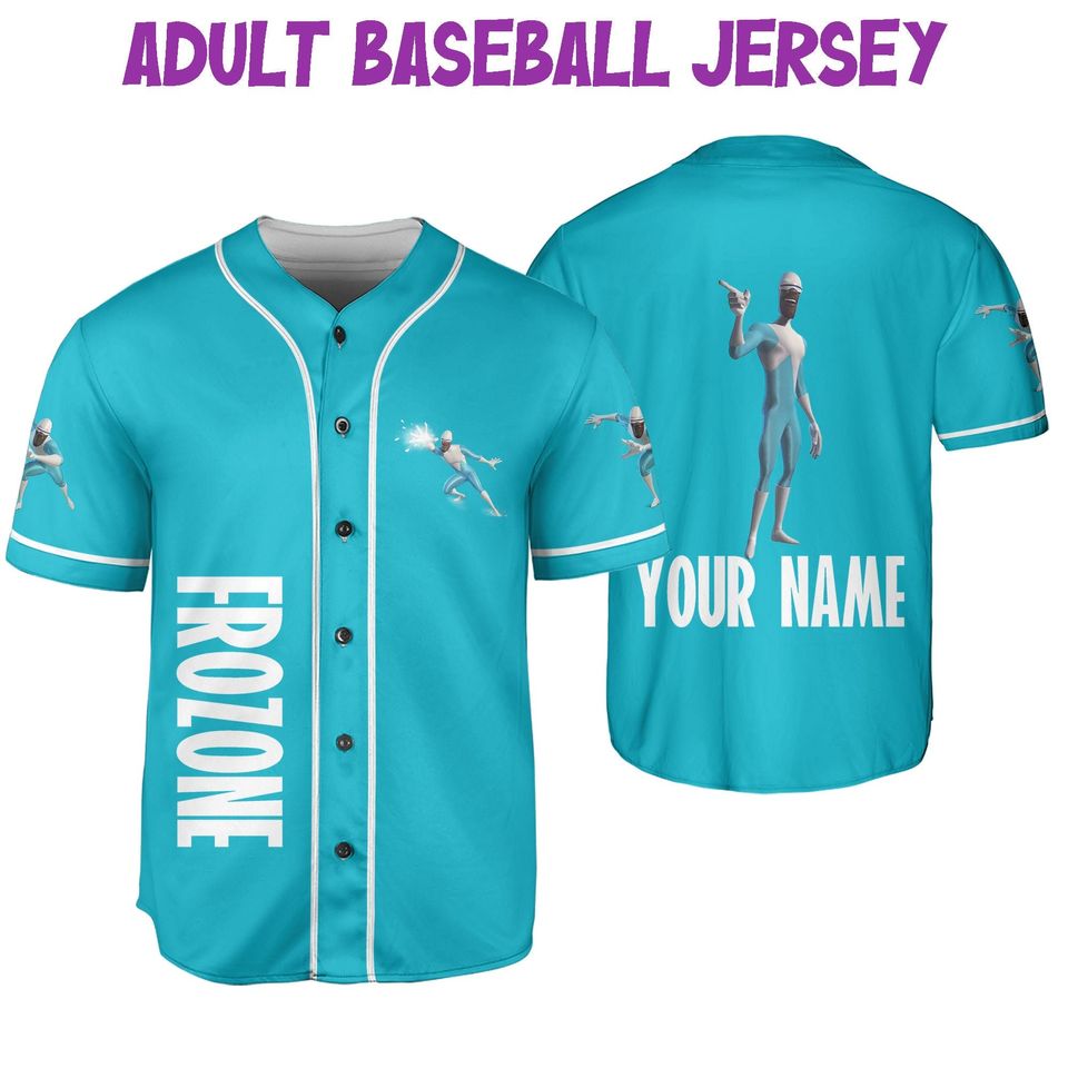 Personalized Disney The Incredibles Frozone Baseball Jersey