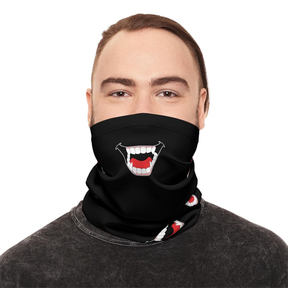 Funny Vampire Teeth Neck Gaiter, Halloween Accessory