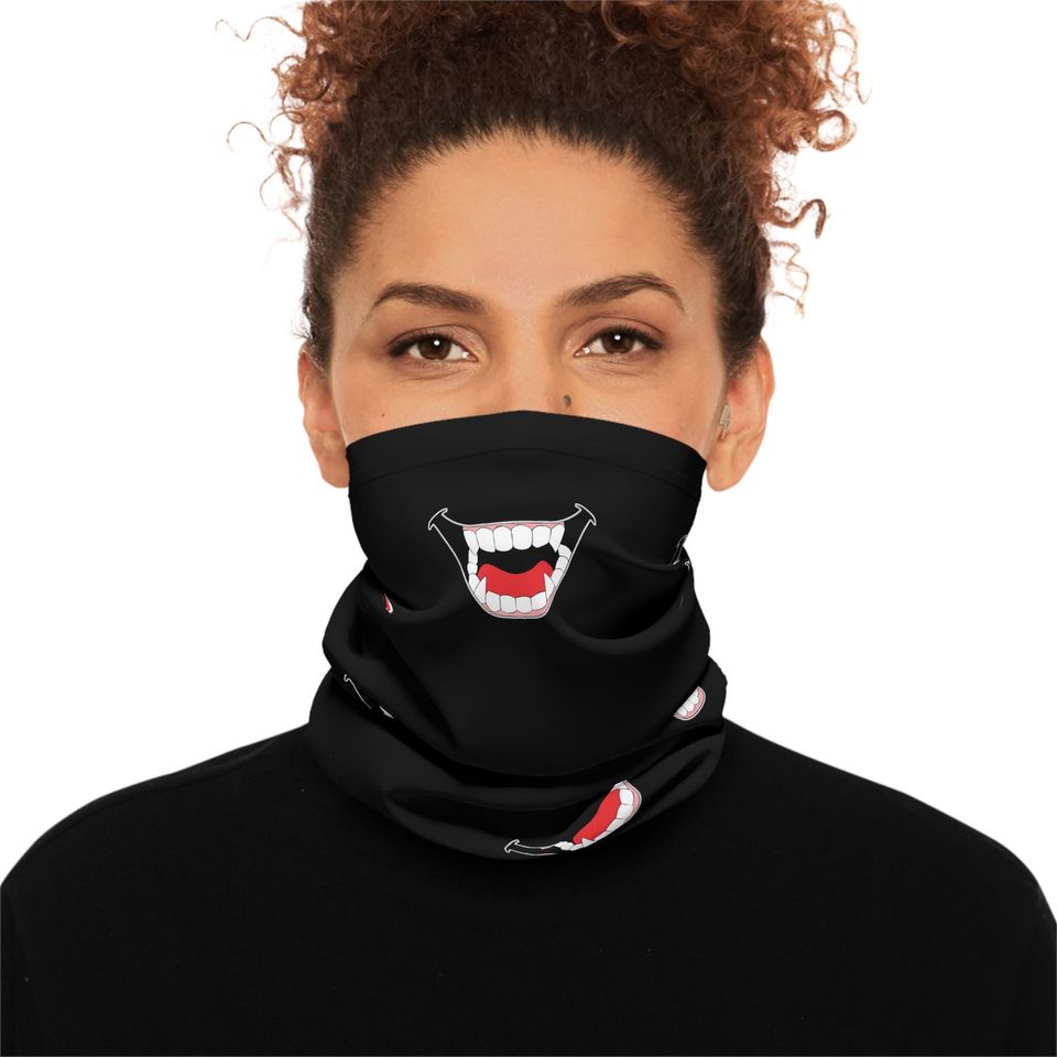 Funny Vampire Teeth Neck Gaiter, Halloween Accessory