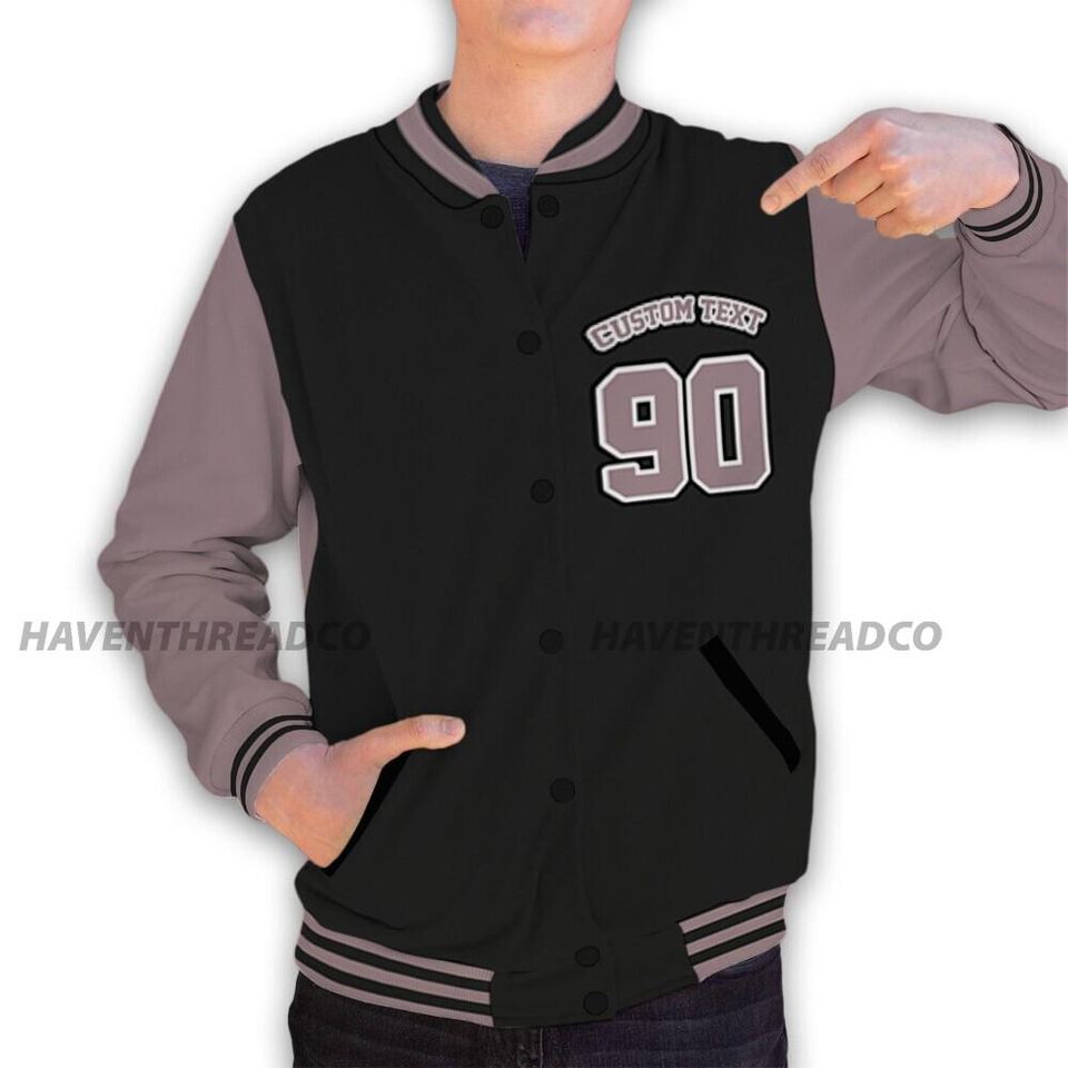AJ 3 Black Violet Ore Unisex Varsity Jacket, Good Things Varsity Custom, Custom Baseball Jacket