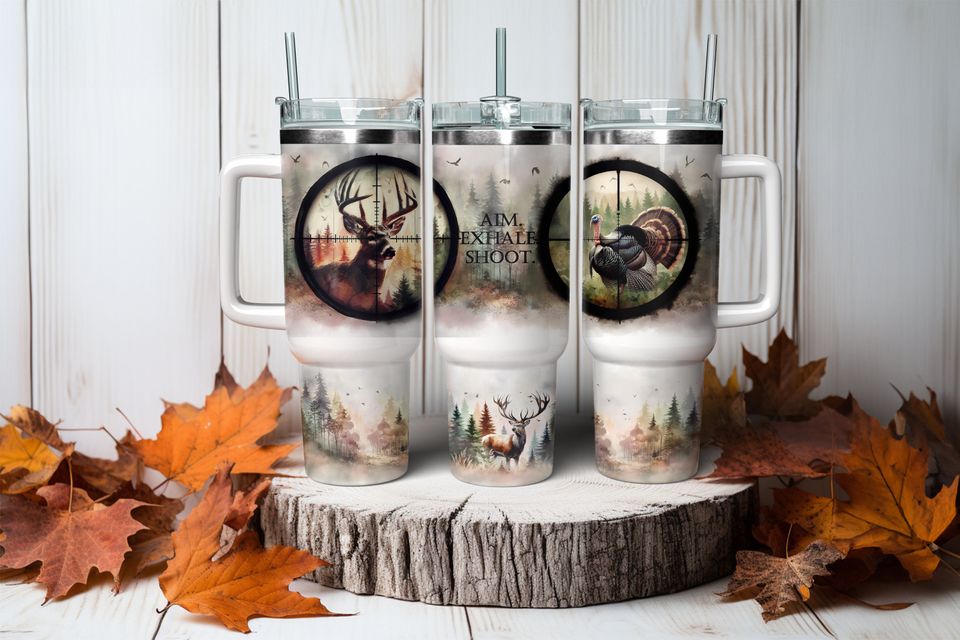 40oz Hunting Sublimation Design