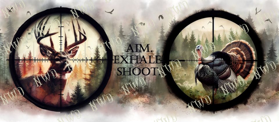 40oz Hunting Sublimation Design