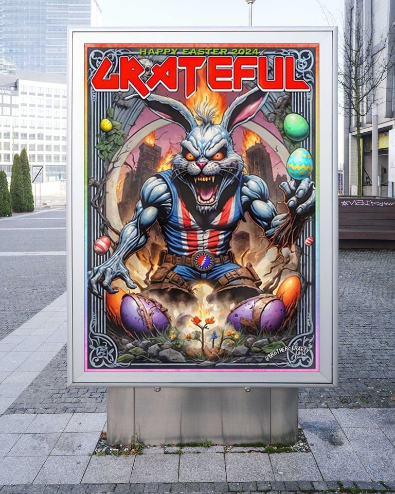 Grateful Dead Happy Easter 2024 Poster