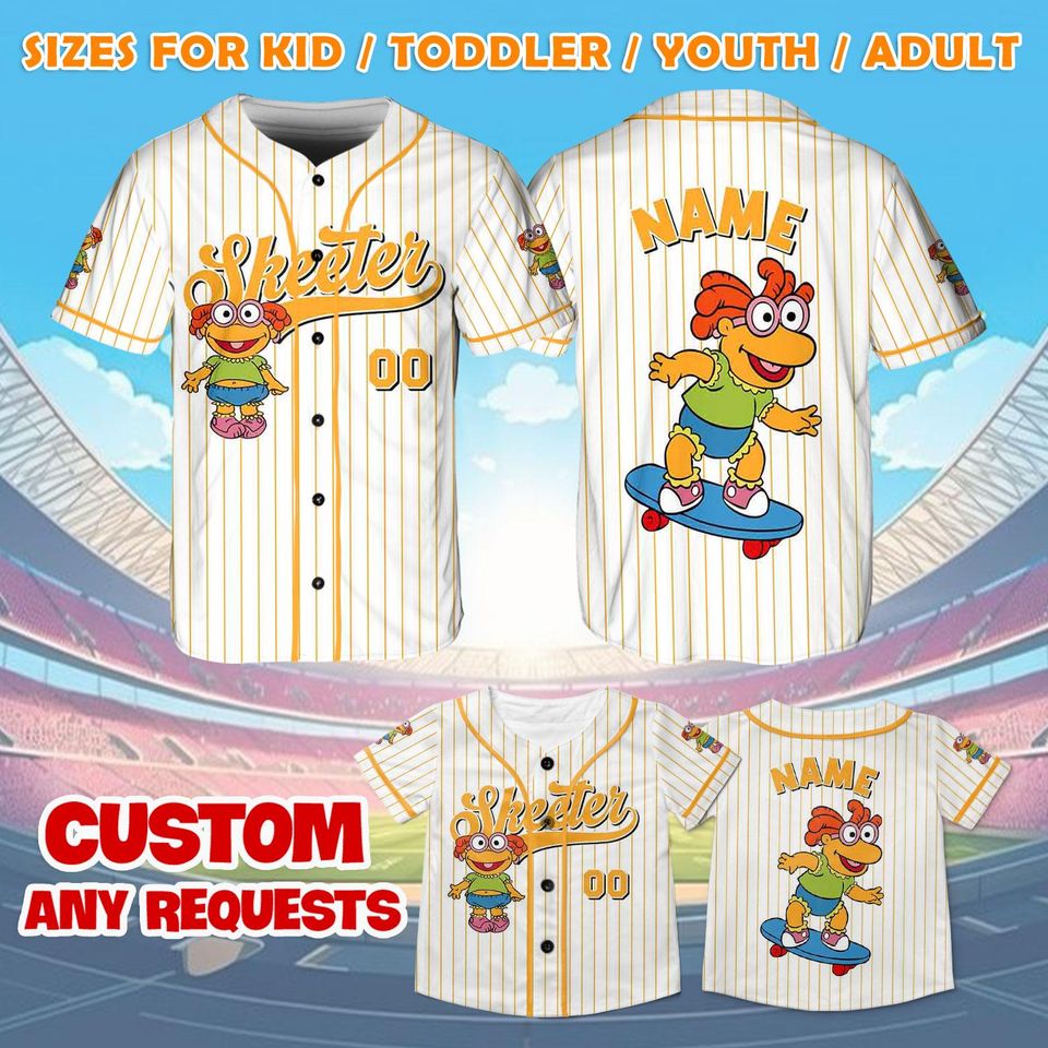 Baby Skeeter Jersey Shirt, Disney Muppets Babie Baseball Jersey, Baby Skeeter Cosplay, Disney World Shirt, Disney Trip Shirt