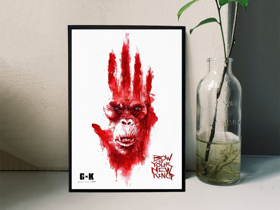 God zilla and Kong Movie Poster, Room Decor