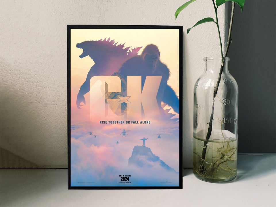 God zilla and Kong Movie Poster, Room Decor