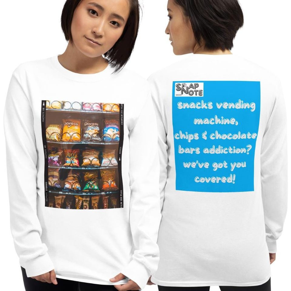 Birthday Gift Idea Long Sleeves Shirt TShirt Tee Cotton - vending machine pattern - SnapNote Streetwear