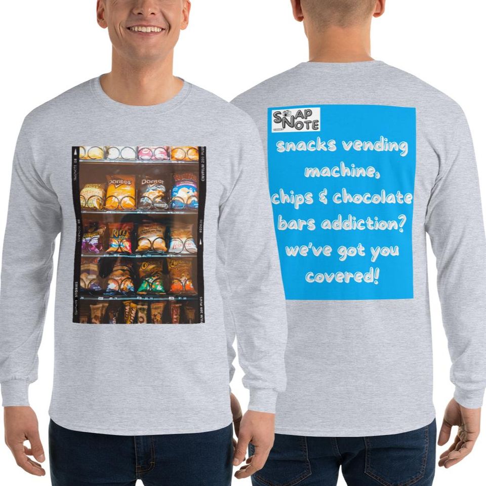 Birthday Gift Idea Long Sleeves Shirt TShirt Tee Cotton - vending machine pattern - SnapNote Streetwear