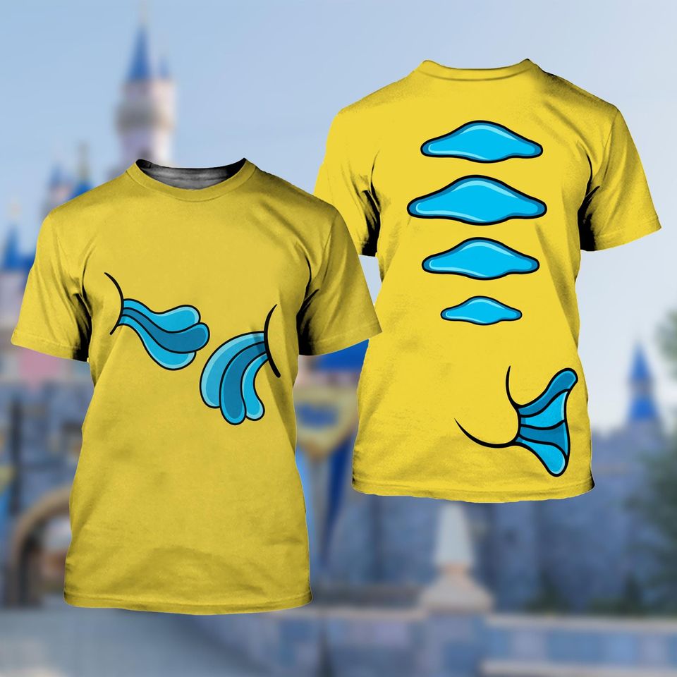 Finding Nemo Fish Cosplay Costume Shirt, Halloween Costume For Family Group 3D Shirt, Funny Fish Movie Tee, Fish Animated Kids Cosplay