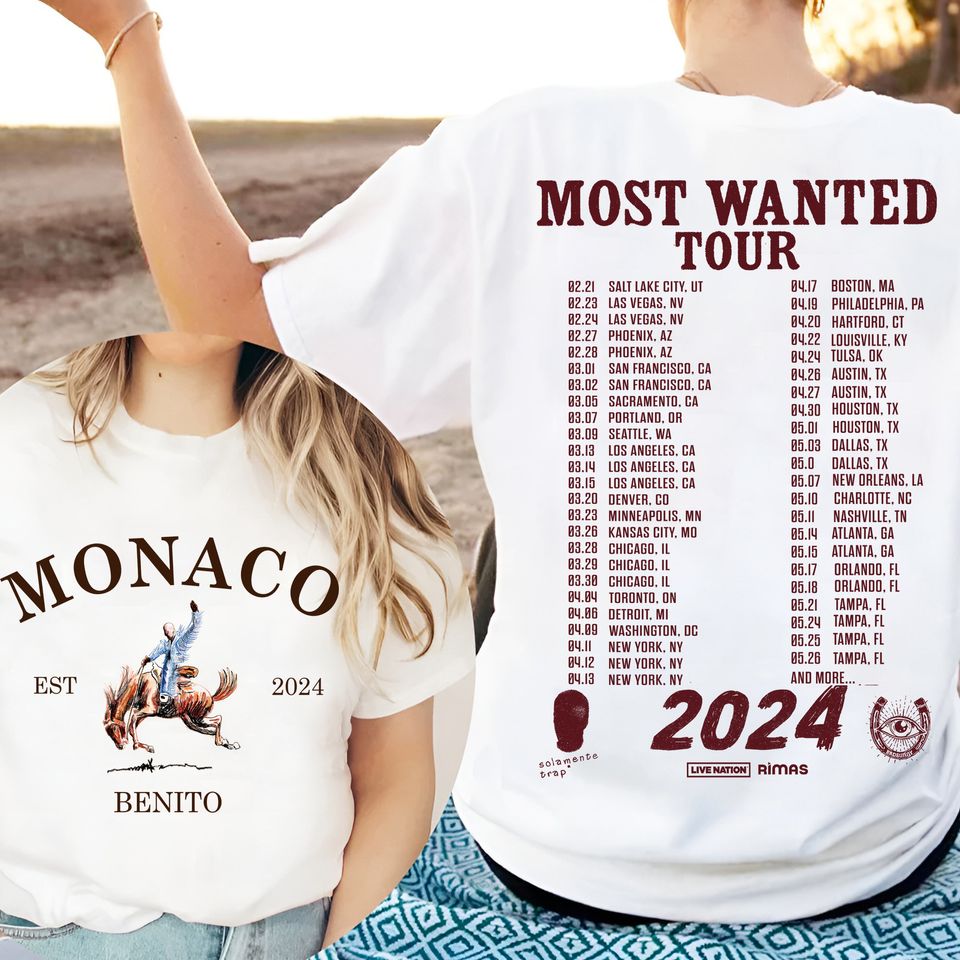 Vintage Bad Bunny Most Wanted Tour 2024 Shirt, Bad Bunny Nadie Sabe
