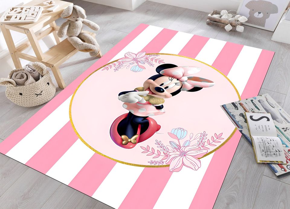 Minnie Mouse Disney Rug, Disney Fan Decor