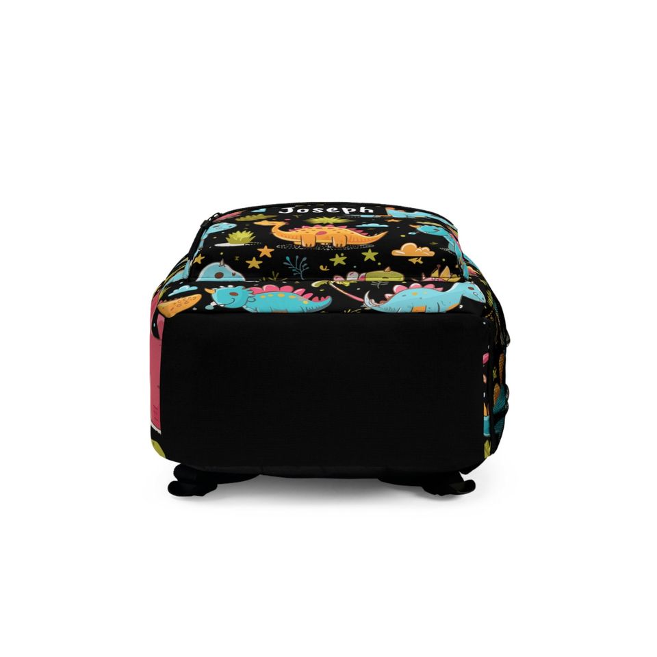 Personalize School Kids Dinosaur Theme Backpack - Durable & Lightweight