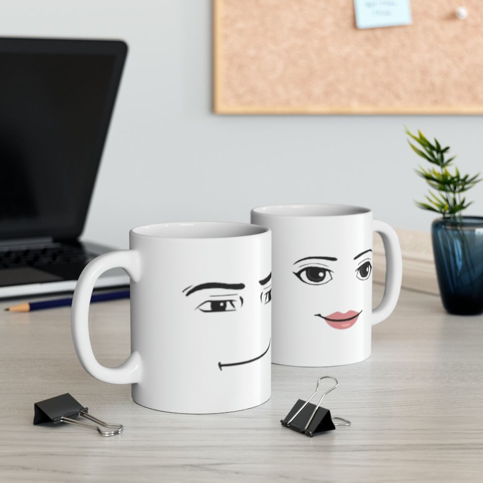 Funny Roblox Meme Mug (Both Faces) Ceramic Mug, 11oz