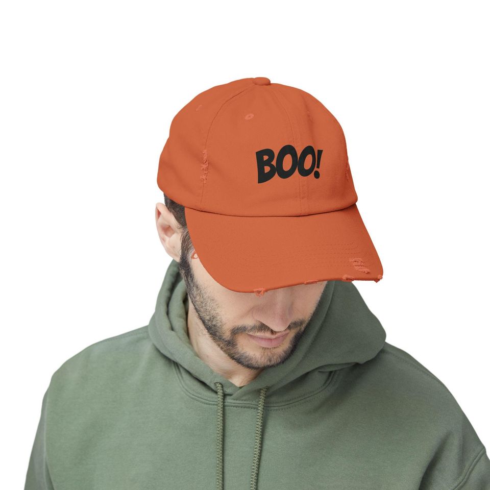 Boo Unisex Distressed Cap - Halloween Hat