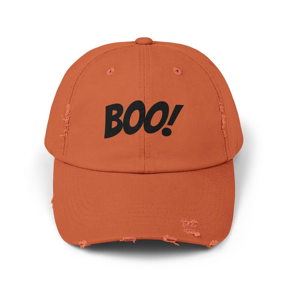 Boo Unisex Distressed Cap - Halloween Hat