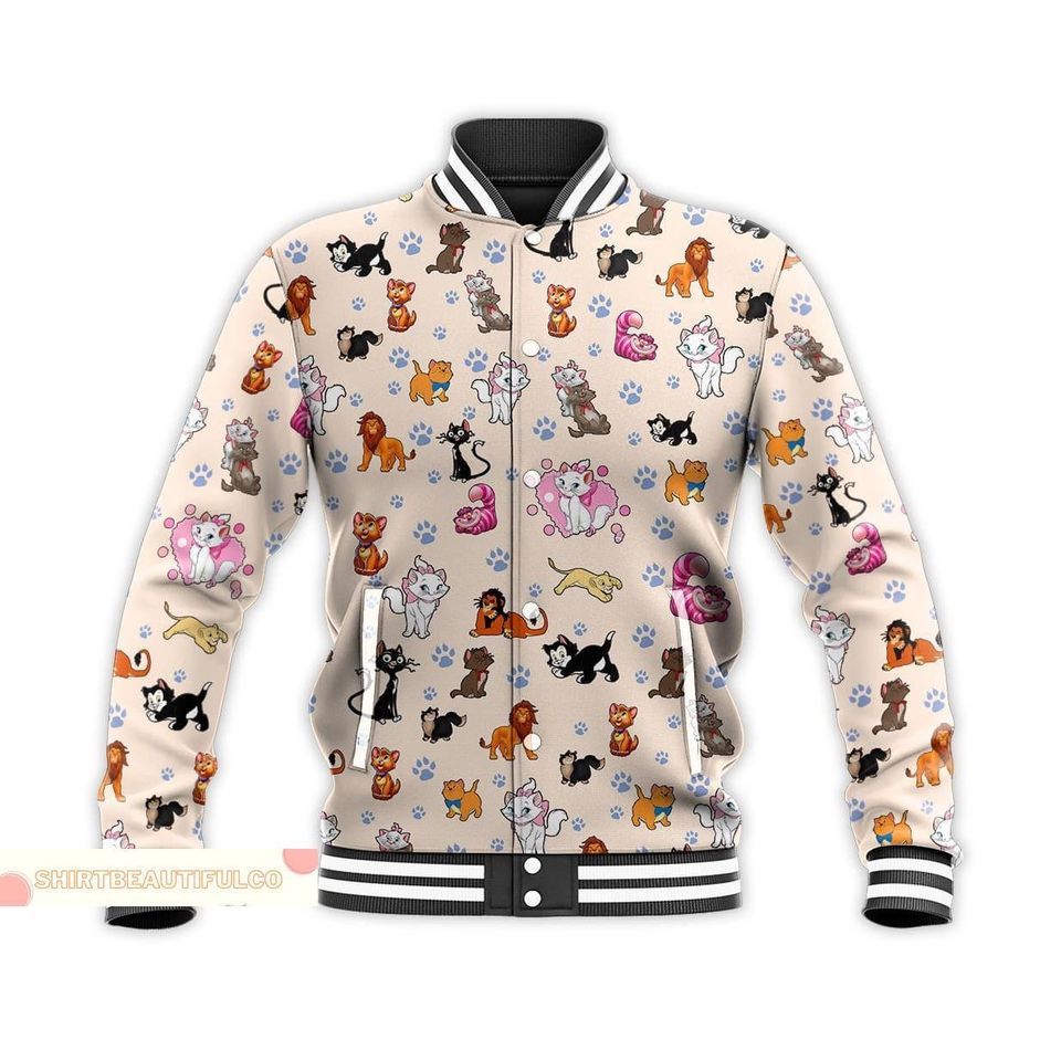 Christmas Gift, Disney Cat Baseball Jacket, Cheshire Cat College Jacket