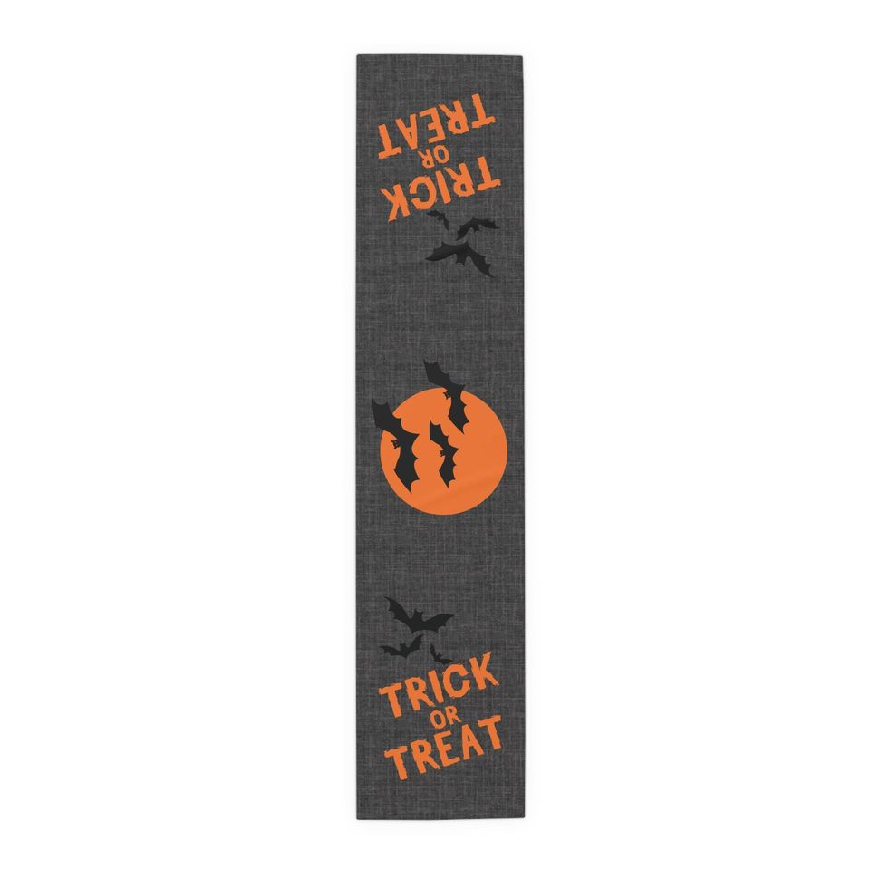 Halloween Table Runner, Trick or Treat Decor, Spooky Table Decor, Fall Table Accent, Halloween Party Decor