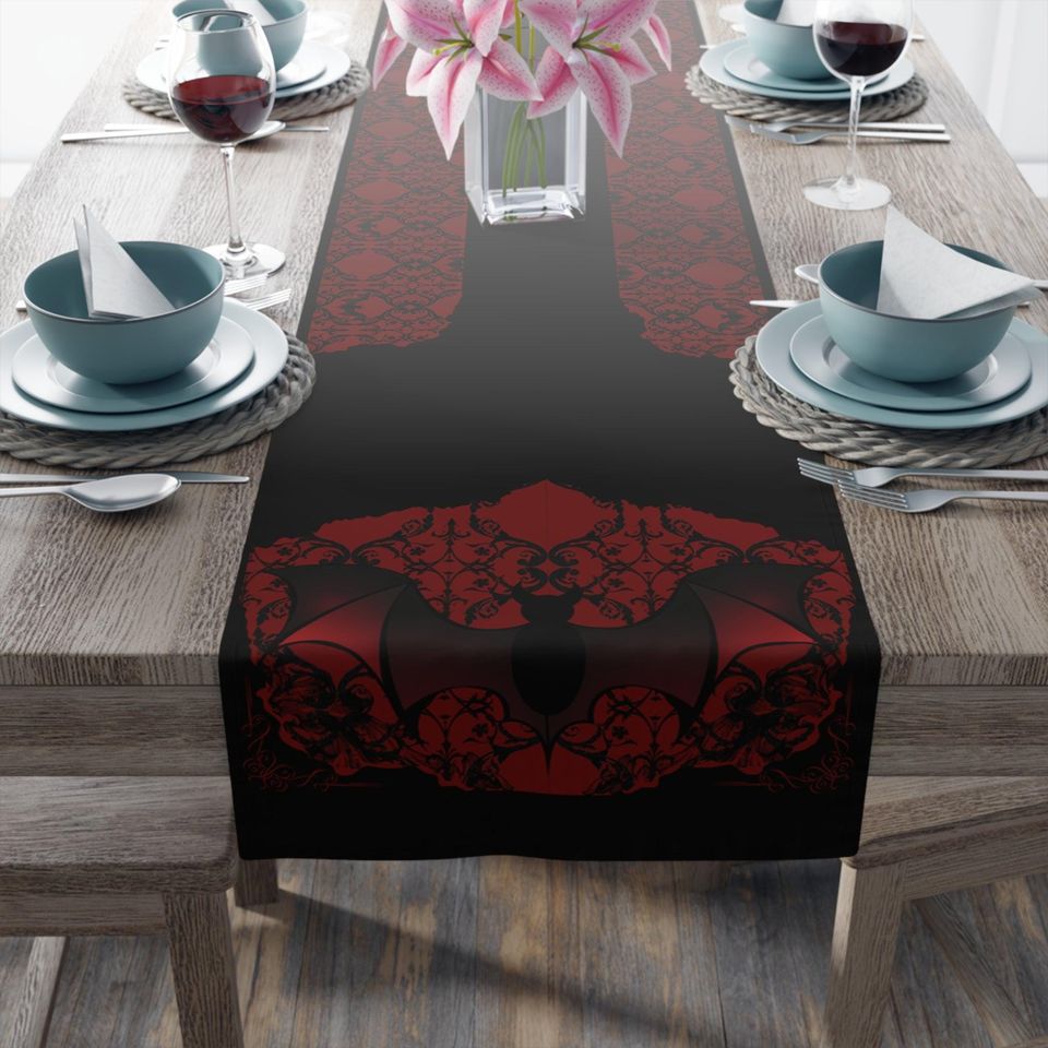 Vampire Red Table Runner