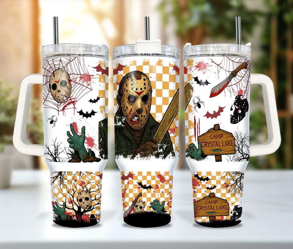 2025 Horror Characters 40oz Wrap, Horror Killers 2025 40oz Tumbler Wrap