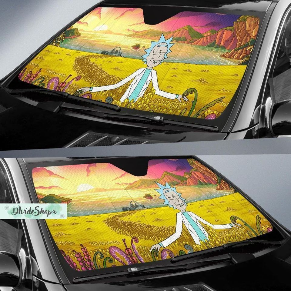 Rick And Rickandmorty Car Sun Shade