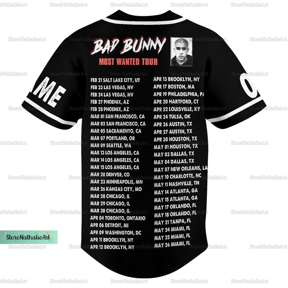 Bad Bunny Jersey, Bad Bunny Baseball Jersey