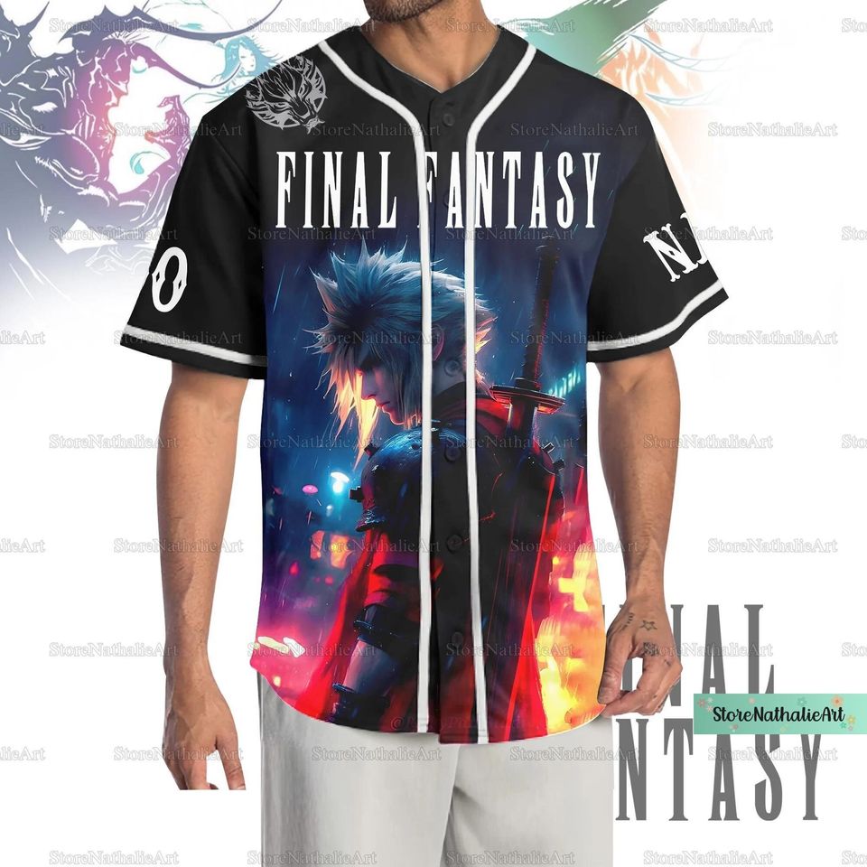 Final Fantasy Jersey, Final Fantasy Baseball Shirt, Final Fantasy Jersey