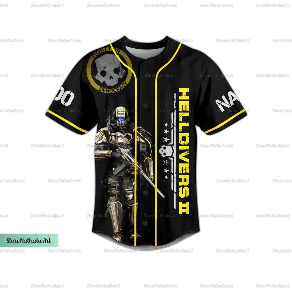 Helldivers 2 Baseball Jersey, Managed Democracy Jersey Shirt, Super Earth Jersey