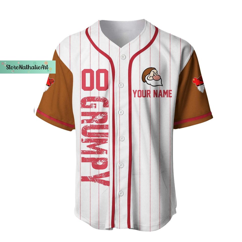 Grumpy Dwarf Jersey, Disney Grumpy Jersey Shirt, Grumpy Disney Baseball Jersey