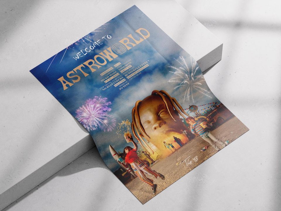 Travis Astroworld Album Cover Art Print